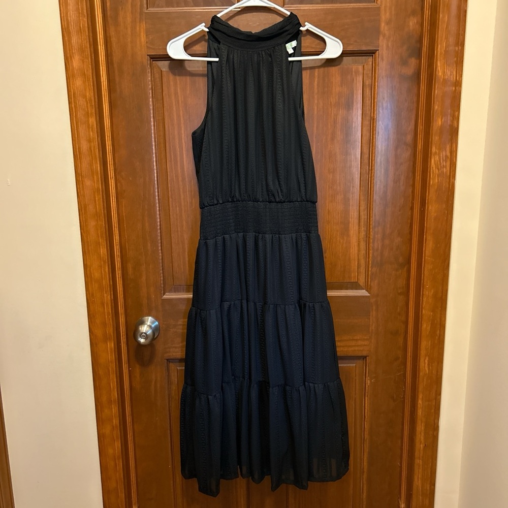 Jade Black Sleeveless Maxi Dress